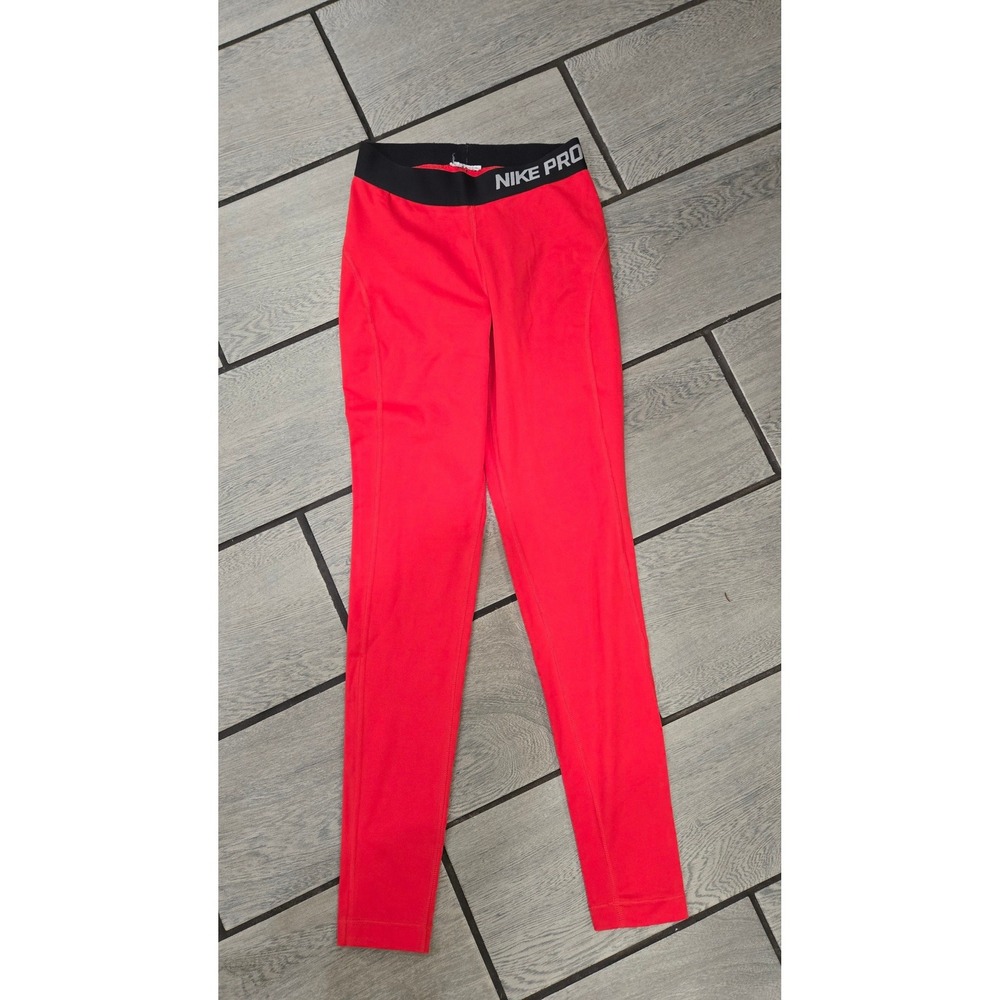 Nike Pro Dri-FIT Red Women's Leggings Athletic Training Pants